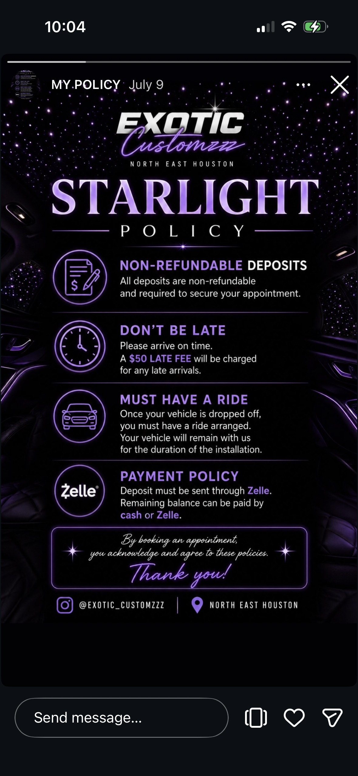Exotic Customzzz starlight policy